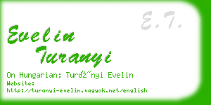 evelin turanyi business card